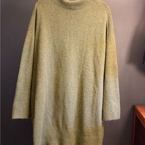 a new day Sage Green Turtleneck Sweater Dress